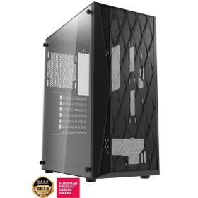 Resim Aıgo Dk352 At-650w 80+ Bronze Usb3.0 4 12cm Fan Temperli Cam Siyah E-atx Kasa 