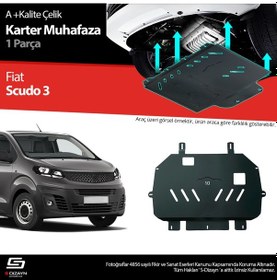 Resim S-dizayn Fiat Scudo Çelik Karter Muhafaza Koruma 2020 Üzeri A+ Kalite 