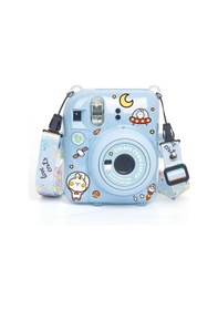 Resim Fujifilm Instax Mini 12 Fotoğraf Makinesi + 20'li Film + Kıskaçlı Stand + pvc Albüm + Simli Pleksi Kılıf Seti Mavi 