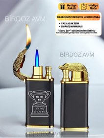 Resim birdoz avm Kişiye Özel İsimli Sevgililer Günü Tasarım Sevgiliye Hediye Timsah Başlıklı Çift Ateşli Çakmak 