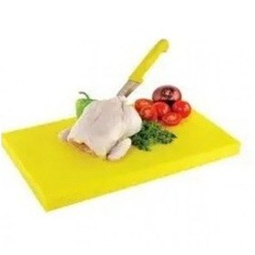 Resim Polietilen Kesme Tahtası Sarı 25X40X2 Cm Kalınlık Kasap Şarküteri 
