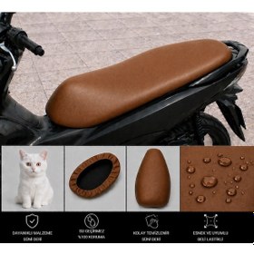 Resim Arora Max-t Easy 1 Motosiklet Sele Kılıfı Su Geçirmez Sele Koruma Kahverengi 