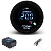 Resim Araba Modifiye Hava-yakıt Oranı Ölçer Led Ölçek + Dijital Ekran 2'si 1 Arada 52mm Yarış Özel Göstergesi 1406 