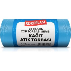 Resim Teknocan Kağıt Atıklar Çöp Torbası 10'lu 80×110 Cm, Yırtılmaz, Geniş Kapasite, Çift Katlı, Geri Dönüştürülebilir Kağıt Atıklar Çöp Poşeti, Kırtasiye, Matbaa, Ofis, Ev, Okul, Fabrika, Şantiye, Otel 