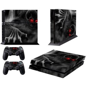 Resim Sony Uyumlu Ps4 İçin Karanlık Şeytan Desen Moda Renkli Koruyucu Film Etiket 