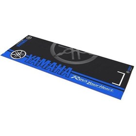 Resim Yamaha Uyumlu Mavi Desenli 80 X 220 Cm Kaydırmaz Motosiklet Halısı 