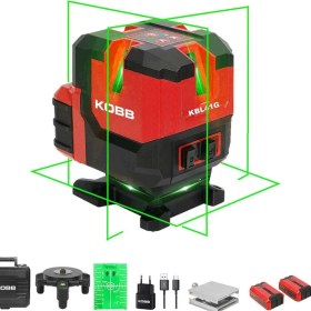 Resim Kobb KBL41G 30METRE 4X90⁰/1X360⁰ Otomatik Hizalamalı Li-Ion Çift Akülü Profesyonel Yeşil Çapraz Çizgi Lazer Distomat 