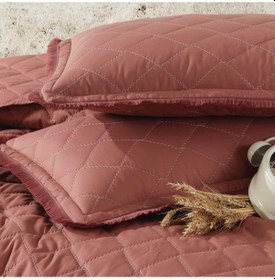 Resim Clasy Çift Kişilik Yatak Örtüsü Tafana Kiremit 