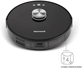 Resim Homend Alex Laser Pro+ 1283H Siyah Moplu ve Haritalamalı Akıllı Robot Süpürge 