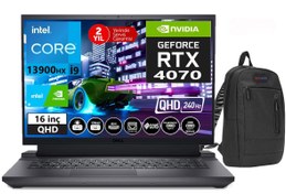 Resim Dell G16 7630 İntel Core İ9 13900HX 64gb DDR5Ram 2tb SSD 8GB RTX4070 16 İnç 240Hz QHD+ Windows11Home Taşınabilir Bilgisayar G76302401024U18+WeblegelsinÇanta 