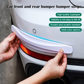 Resim Araba Ön ve Arka Tamponlar Çarpışma Önleyici Şeritler Gövde Kapılar Arka Bagaj Karbon Fiber Çizilmez Çarpışma Dekoratif Şeritler 