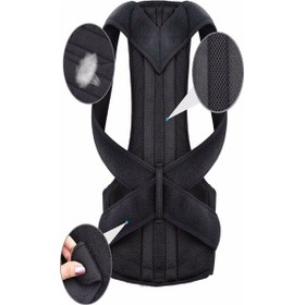 Resim Medikal Sırt Dik Durma Korsesi Ortopedik Korse Balenli Dik Duruş Korsesi Kamburluk Önleyici 