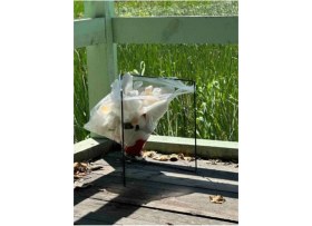 Resim Katlanır Çöp Kovası Her Poşete Uygun Mutfak Banyo Tezgah Üstü Çöp Poşet Teli Kamp Piknik Çöp Kutusu 