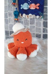 Resim Amigurumi Oyuncak- Oyuncak Ahtapot Turuncu 