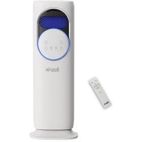 Resim AİRPOLL Airpoll HF01 Uzaktan Kumandalı Sıcak & Soğuk Su ve Buz Hazneli Dikey Vantilatör 