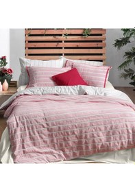 Resim Sarev Trina Pembe Tek Kişilik %100 Pamuk Mood Comfort Nevresim Takımı 