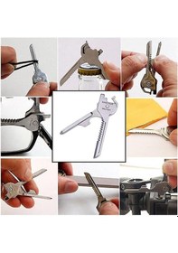 Resim Shineyee 6'sı 1 Arada Utili-key Anahtarlık Anahtarlık Çok Amaçlı Alet Paslanmaz Edc Tornavida Açacağı 