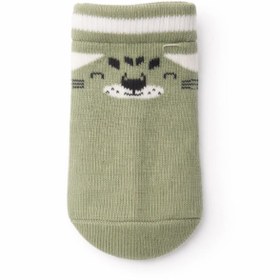 Resim SOLDE SOCKS 4’lü Bebek Pamuklu Günlük Çorap - Çizgili & Kaymaz Tabanlı, Kaliteli 