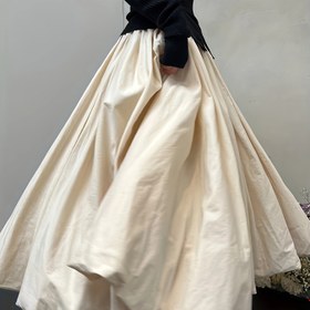 Resim Şık Polyester Maksi Etek - Akıcı, Esnemez Kumaş ve Elastik Bel Bandı, Makinede Yıkanabilir - Şık Her Mevsim Kadın Moda Parçası, Büyük Beden Etekler 
