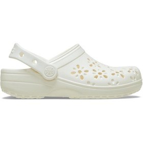 Resim Crocs Classic Floral Cut Out Kadın Terlik C-cro210927g010wv Beyaz 