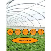 Resim Sera Naylonu, 36 Aylık, 5 Katkılı, 350 Micron 8X45 Şeffaf Sera Örtüsü, Uv Dayanımlı, Ir, Ev, Ab, Ld 