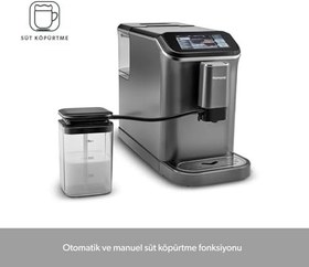 Resim Homend Coffeebreak 5008H Çelik Kahve Öğütücülü, Süt Köpürtücülü, Dokunmatik Ekranlı Full Otomatik Espresso Makinesi 