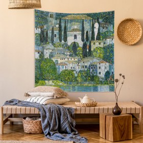 Resim Kirche in Cassone am Gardasee Duvar Örtüsü - 160 cm x 160 cm 