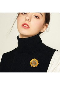 Resim Sunflower Ayçiçeği Broş Altın - Sarı 