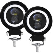 Resim Jeehugo Motosiklet Led Farları 60w 3 Mod Yakın/uzak Işık+drl 6 Led Chip 6000k Ip68 2 Adet 