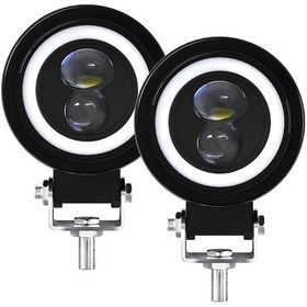Resim Jeehugo Motosiklet Led Farları 60w 3 Mod Yakın/uzak Işık+drl 6 Led Chip 6000k Ip68 2 Adet 