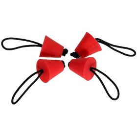 Resim Ranyeek Kano Su Çıkartma Tıkanırcı Seti: 4 Adet Evrensel Silikon Tıkanırcı, 0.7-1.5 İnç Delikler İçin, Su Girişini Engelle, Kırmızı 