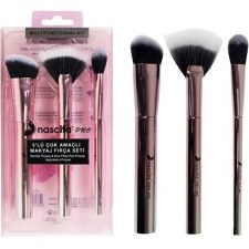 Resim Nascita Pro Metalik Çok Amaçlı Makyaj Fırça Seti 3lü -103 