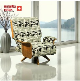 Resim Smarto Relax Tv Koltuğu Genova Classico Manuel Ergonomik Döner Mekanizma Kadife/şönil Siyah Beyaz Siyah Beyaz 