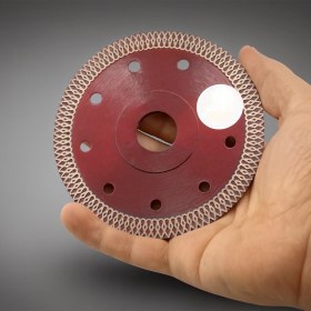 Resim 115X22.23 mm 4.5 Inç Turbo Kanallı Elmas Testere Kesim Kesici Çapaksız Seramik Mermer Granit Diski 