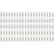 Resim Explosion1 100 Adet Döner Tokalar Kordon Snap Kanca Metal Döner Kordon Snap Kanca Istakoz Pençe Pençe Toka Gümüş (Yurt Dışından) 