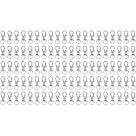 Resim Explosion1 100 Adet Döner Tokalar Kordon Snap Kanca Metal Döner Kordon Snap Kanca Istakoz Pençe Pençe Toka Gümüş (Yurt Dışından) 