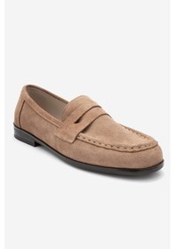 Resim Luvishoes Luvi Shoes Valıa Toprak Süet Hakiki Deri Kadın Loafer Ayakkabı Toprak 