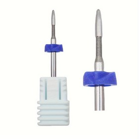 Resim 1 adet Tungsten Çelik Tırnak Matkap Ucu, Ölü Deri Temizleme için Çift Yönlü Parlatma Başlığı, Kokusuz Manikür Pedikür Aracı 