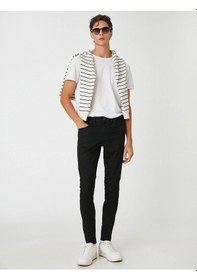 Resim 3SAM40082ND Koton Erkek Jean Pantolon SİYAH Siyah 