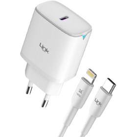 Resim LinkTech C313 30W PD GaN3 Type-C to Lightning Kablolu Şarj Aleti Set 