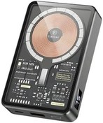 Resim Çınarcık Dev PD20 10.000 mAh Kablosuz Şarjlı PD Hızlı Şarj Mini Powerbank - Siyah Earldom PD20 10 ile uyumlu 