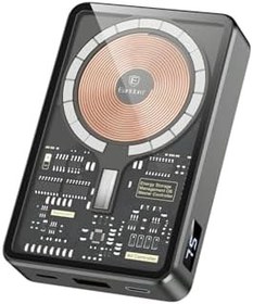 Resim Çınarcık Dev PD20 10.000 mAh Kablosuz Şarjlı PD Hızlı Şarj Mini Powerbank - Siyah Earldom PD20 10 ile uyumlu 