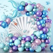 Resim 139 adet Mavi Balon Kemer Seti Deniz Kabuğu ve Denizyıldızı Süslemeli - Yaz Havuz Partileri, Doğum Günleri ve Plaj Temalı Etkinlikler için Mükemmel, Alüminyum Film Balonlar, Parti Süsü | Deniz Kabuğu Süsü | Alüminyum Balonlar, Plaj Aksesuarları 