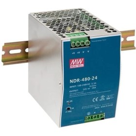 Resim Mean Well NDR-480-24 24VDC 20.0AMP Dın Rail Güç Kaynağı 