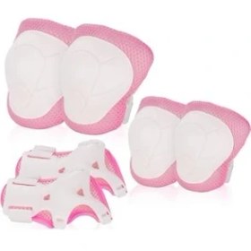 Resim Xinhang Çocuklar Diz Pad Dirsek Muhafızları Koruyucu Dişli Seti Rulo Paten Bisiklet (Pembe) (Yurt Dışından) 