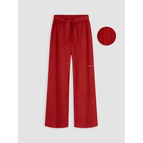 Resim LC Waikiki Lcw Kids Kırmızı Dokulu Geniş Paça Kız Çocuk Pantolon 