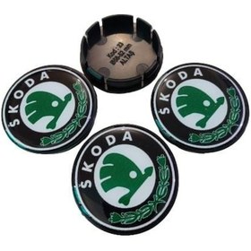 Resim Skoda Jant Göbeği Geçmeli - 4 Adet-(Dıştan 56 Iç 52Mm) (510095517) 