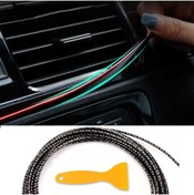 Resim MeyZone Trim Fitilli Yeni Araç Içi Ip Şerit Balık Sırtı Nikelajlı 5 Metre Karbon Desenli 