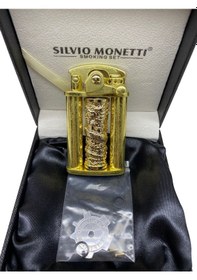 Resim Silvio Monetti Antik Sarı Benizinli Çakmak 109152 