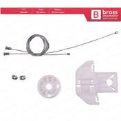Resim Jaguar X Type X400 2001-2009 4/5 Kapı İçin Arka Sağ Cam Kriko Set 